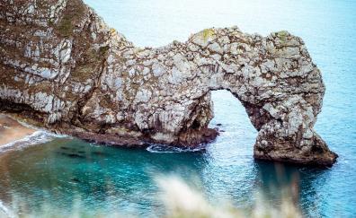 Coast, rock arch, sea, nature