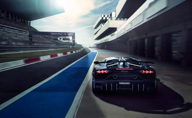Lamborghini Aventador SVJ, race track