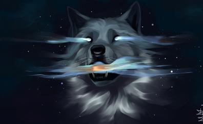 Wolf's muzzle, fantasy, art