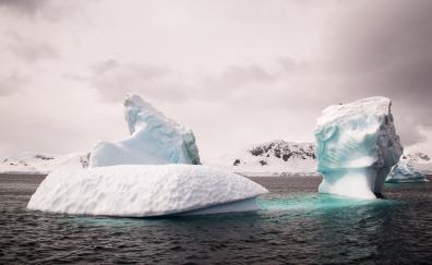 Float, icebergs, nature