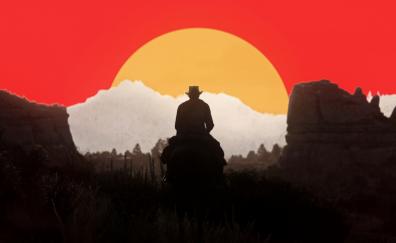 Red Dead Redemption 2, 2021, silhouette