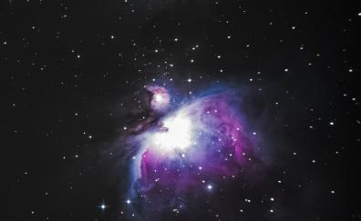 Nebula, space, dark, colorful galaxy