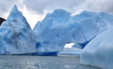 Iceberg, glacier, nature, lake