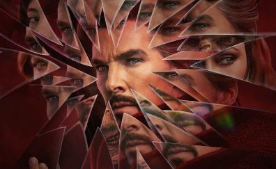 Movie, Doctor Strange in the Multiverse of Madness, scattered mirror, imax poster