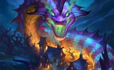 Dragon, hearthstone: the witchwood, card game