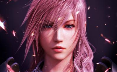 Final fantasy, Lightning, video game, girl warrior