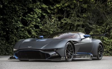 Aston Martin Vulcan, sprots car, front, gray
