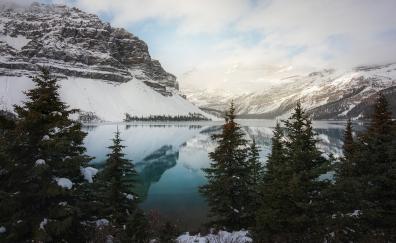 Mountains, nature, lake, Banff National Park