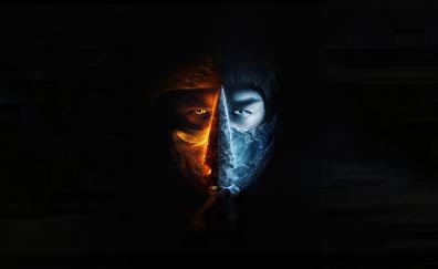 Mortal Kombat, 2021 movie, face-off, logo