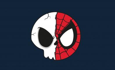 Spider-skull, spiderman, headshot, minimal