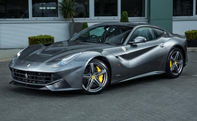 Grey, sports car, Ferrari f12berlinetta