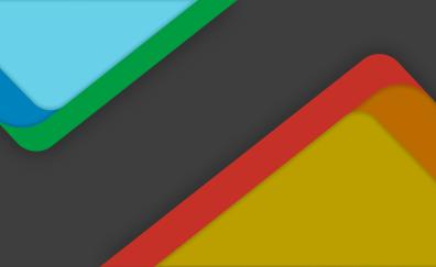Material Design, colorful edges, abstract