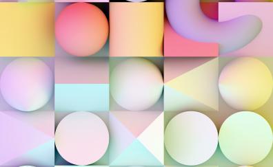 Solid colors, geometrical shapes, pattern