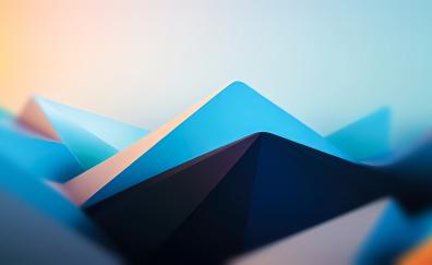 3D triangular shapes, patterns, abstract