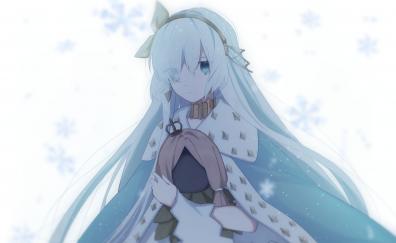 Fate/Grand Order, white hair, anastasia, anime girl