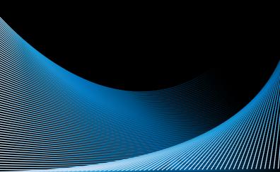 Blue curvey lines, abstract, minimal