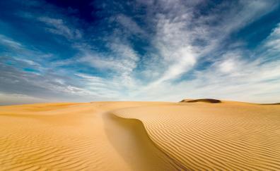 Desert sand, dunes, landscape, sunny day