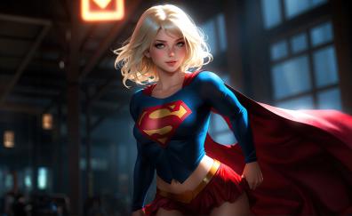 Supergirl, beautiful titan on earth, art