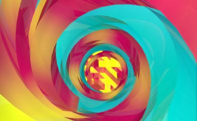 Spiral, colorful, twist, abstract