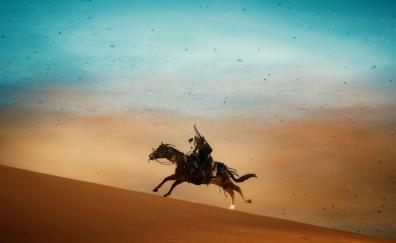 Assassin's Creed: Origins, horse ride, desert, game art