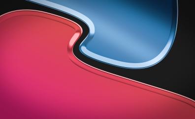 Abstract, material, blue-red metallic texture