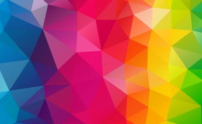Colorful shapes, abstract, triangles
