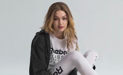 Gigi Hadid, Reebok, beautiful model, 2020