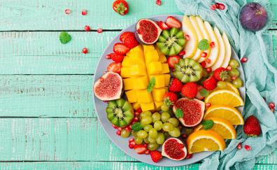 Colorful, fruits dish, salad, fresh