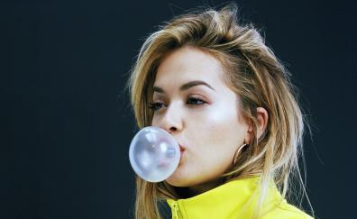 Bubble gum, singer, celebrity, Rita Ora