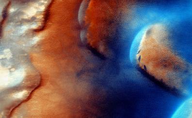 Mars, surface, satellite aerial view, nature