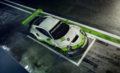 Porsche 911 GT3 R, top view, 2019