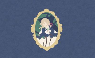 Violet evergarden, anime, blonde, minimal