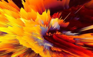Damage, colors, abstract, blast
