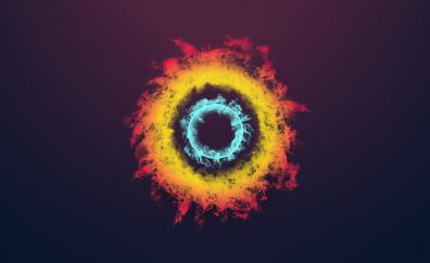 Fire circles, abstract