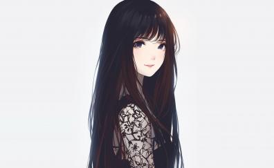 Beautiful, anime girl, artwork, long hair