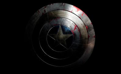 Captain America, shield, superhero, dark