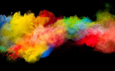 Colorful, powder, explosion
