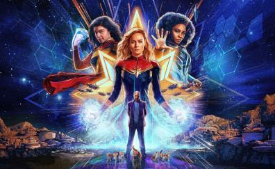 Captain Marvel, Monica Rambeau and Kamala khan, movie