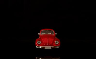 Retro, vintage car, model, figure, red car
