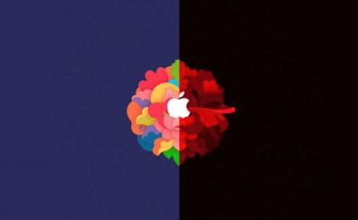 Apple logo, colorful, abstract