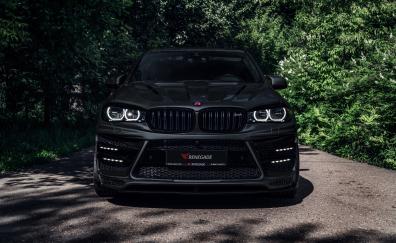 Front, luxurious, black, BMW X5