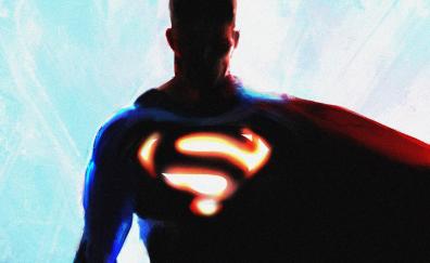 Silhouette, man of steel, superman, minimal