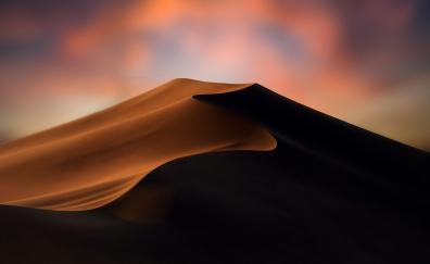 Mountain of sands, dune, dawn, desert, landscape
