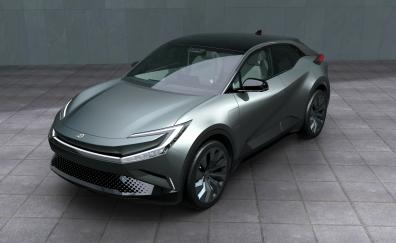 Toyota BZ, electric sedan, grey car, 2023