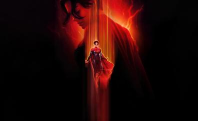 Supergirl from the flash movie, 2023, dark