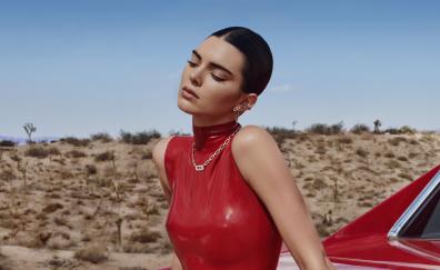 2023, in red Kendall Jenner, super model