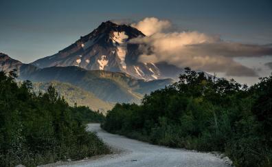 Road to volcano, mountain