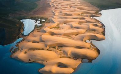 Desert, coast, coastal sand, aerial shot