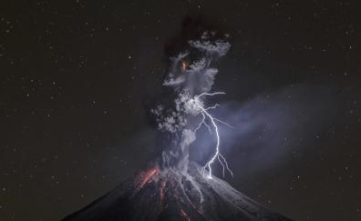 Mount Agung, Volcano, eruption, smoke