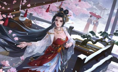 Blossom, beautiful queen, LOL game art